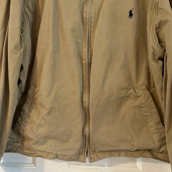 Men’s Polo Ralph Lauren Bi-Swing Windbreaker Jacket Khaki Zip Up Size XXL - Picture 4 of 9